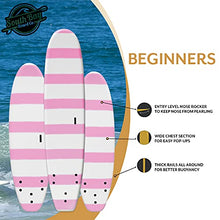 Load image into Gallery viewer, South Bay Board Co. - 5' / 6' / 8' Beginner Surfboards - Safe Soft-Top Surfboards - Beginner Surfboards for Kids & Adults – Strong Triple Stringer Durability - Leash & Safe-Edge Fins Included