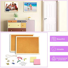 Load image into Gallery viewer, 2 Pcs Cork Board Bulletin Board, 16"X 13" Vision Corkboard, Decorative Hanging Pin Board Perfect for Home Office Decor, Classroom Wall Message Board (2 pcs Post-it)