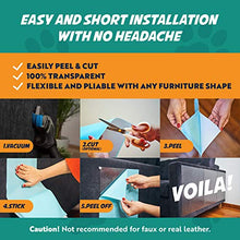 Load image into Gallery viewer, Panther Armor Cat Scratch Deterrent Tape – 8(Eight)-Pack – Double Sided Anti Cats Scratching Sticky Tape – 4-Pack XL 16”L 12”W + 4-Pack Large 17”L 10”W Furniture Protectors – Clear Training Tape