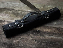 Load image into Gallery viewer, Leather knife case, Leather knife roll, Knife bag, Chef knife roll, Chef knife roll bag, Сhef knife bag, Chefs bag, Personalized knife roll, Chef knife roll bag, Knife roll, Knife holder, Knife roll