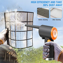 Load image into Gallery viewer, Xasla 41000RPM Powerful Air Duster, Cordless Handheld Compressed Air Duster, Portable Air Blower for Computer Keyboard Electronics Cleaning, Stepless Speed, Fast Charging