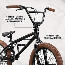 Load image into Gallery viewer, Mongoose Legion L20 Freestyle BMX Bike Line for Beginner-Level to Advanced Riders, Steel Frame, 20-Inch Wheels, Black