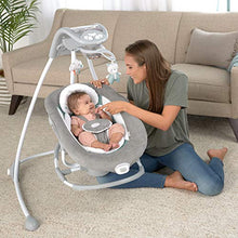 Load image into Gallery viewer, Ingenuity DreamComfort Inlighten Cradling Swing & Rocker - Foldable Plug-in Swing - Pemberton (12321)