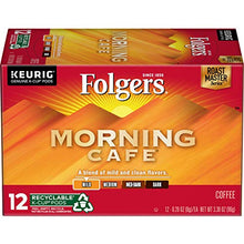 Load image into Gallery viewer, Folgers Morning Café Mild Roast Coffee, 12 Keurig K-Cup Pods
