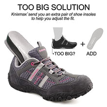 Load image into Gallery viewer, Knixmax Women's Hiking Shoes Lightweight Non-Slip Climbing Trekking Sneakers for Woman Camping Backpacking Shoe Grey Size 8 US/EU 39