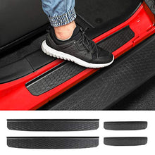 Load image into Gallery viewer, CheroCar Door Sill Guards Entry Scuff Plate Cover Door Sill Guards Entry Scuff Plate Cover Jeep Wrangler Accessories(for 2018-2022 JL JLU & 2020-2022 JT (Black)
