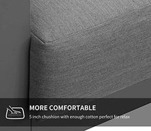 Load image into Gallery viewer, Solaste Patio Furniture Metal Couch, 3-Seat All-Weather Contemporary Aluminum Outdoor Sofa Chair with Cushions, Dark Grey
