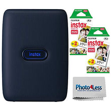 Load image into Gallery viewer, Fujifilm Instax Mini Link Smartphone Printer (Dark Denim) + Fuji Instax Mini Film (40 Sheets) - Instax Mini Link Printer Bundle