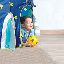 Load image into Gallery viewer, MZY Play Tent for Kids, Space Themed Pretend Play Tent - Space Play House - Spaceship Tent for Kids - Foldable Pop Up Star Play Tent Blue