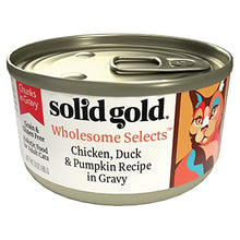 Load image into Gallery viewer, Solid Gold Wet Cat Food for Adult & Senior Cats 24 Pack - Wholesome Selects Chunks in Gravy - Made with Real Chicken & Pumpkin for Healthy Digestion and Sensitive Stomach