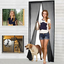 Load image into Gallery viewer, Magnetic Screen Door Fiberglass Mesh Screen Door with Magnets, Screen for Sliding Glass Door French Door Patio Door, Full Frame Hook & Loop, Hands Free, Pet Friendly (36"x82")