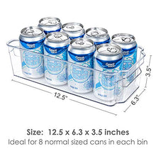 Load image into Gallery viewer, HOOJO Refrigerator Organizer Bins - 2pcs Clear Plastic Bins For Fridge, Freezer, Kitchen Cabinet, Pantry Organization and Storage, BPA Free Fridge Organizer, 12.5" Long-Medium