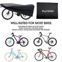Load image into Gallery viewer, Puroma Bike Cover Outdoor Waterproof Bicycle Covers Rain Sun UV Dust Wind Proof with Lock Hole for Mountain Road Electric Bike, XXL (Basic Black)