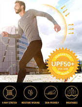 Load image into Gallery viewer, BALEAF Men's Long Sleeve Shirts Lightweight UPF 50+ Sun Protection SPF T-Shirts Fishing Hiking Running Gray Size XXL