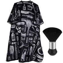 Load image into Gallery viewer, FEBSNOW Professional Hair Cutting Cape with Neck Duster Brush, Salon Barber Cape, Hair Cutting Accessories (Floral Print)