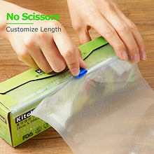 Load image into Gallery viewer, KitchenBoss Vacuum Sealer Rolls Bag, 6 Pack 8"x16.5' and 11"x16.5' Food Saver Bag Rolls with Cutter Box,Sous Vide Roll Bag(100 feet) Works with FoodSaver Sealers