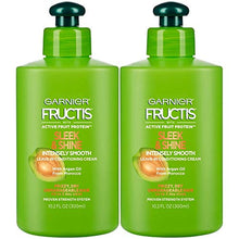 Load image into Gallery viewer, Garnier Fructis Sleek & Shine Intensely Smooth Leave-In Conditioning Cream, 10.2 Ounce (2 Count)