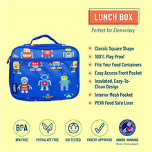 Load image into Gallery viewer, Wildkin Insulated Lunch Box for Boys and Girls, Perfect Size for Packing Hot or Cold Snacks for School and Travel, Mom's Choice Award Winner, BPA-Free, Olive Kids (Robots)