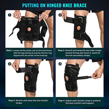 Load image into Gallery viewer, Fit Geno Hinged Knee Brace for Meniscus Tear: Upgraded Support for Knee Pain w/Dual Metal Hinges & Side Spring Stabilizers - Adjustable for Men and Women w/Torn ACL MCL PCL LCL Hyperextension Sprain