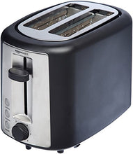 Load image into Gallery viewer, Amazon Basics 2 Slice, Extra-Wide Slot Toaster with 6 Shade Settings, Black