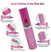 Load image into Gallery viewer, FIGHTSENSE Women Self Defense Kit W/Pepper Spray and Lipstick Stun Gun W/Flashlight, 25Burst, 1.6µC Painful Charge, Rechargeable Battery, Includes Keychain Leather Pouch(Pink/PBSpray)