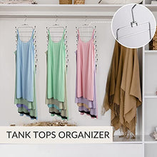 Load image into Gallery viewer, ZEDODIER Tank Tops Hangers,Bra Hanger 2 Pack Metal Space Saving Hanger Closet Organizer for Tank Tops, Bras, Camisoles, Scarfs or Belts