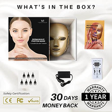Load image into Gallery viewer, LED Face Mask Light Therapy - 7 Colors Premium Dermawave Photon Mask for Facial and Neck with 192 LEDs - Professional Blue & Red Light for Anti Aging & Skin Rejuvenation - Korean skincare