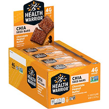Load image into Gallery viewer, Health Warrior Chia Bars, Chocolate Peanut Butter, .88 Oz Bars, 15 Count Package