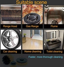 Load image into Gallery viewer, Electric Drill Brush Accessories,Deesse Kitchen Cleaning Brush, Power Scrubber Cleaning Brush Attachment Set All Purpose Drill Scrub Brushes Kit for Grout, Floor, Tub, Shower, Tile, Car,Oil, Carpet