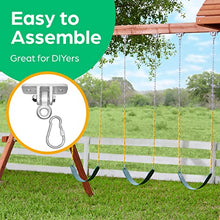 Load image into Gallery viewer, Jungle Gym Kingdom Swing Set Hangers - 4 Heavy Duty Brackets with Locking Snap Hooks for Porch, Patio, Playground - Indoor/Outdoor Hardware & Accessories