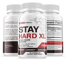 Load image into Gallery viewer, Stay Hard XL Pills, New & Improved Advanced StayHard XL Fast Acting Supplement, StayHardXL Powder Capsules, Tablets Booster, Capsulas Reviews, 1 Month Supply