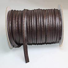 Load image into Gallery viewer, Backbayia 50 Yards PU Leather Single Fold Bias Tape Continuous Bulk Spool for Sewing, Seaming, Binding, Hemming, Piping, Quilting, Decorating DIY Craft (Brown)