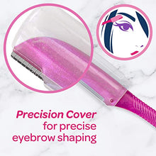 Load image into Gallery viewer, Schick Hydro Silk Touch-Up Multipurpose Exfoliating Dermaplaning Tool, Eyebrow Razor, and Facial Razor with Precision Cover, 3 Count (Packaging May Vary)