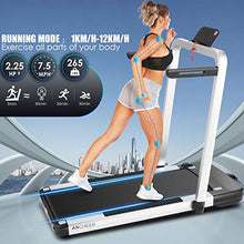 Load image into Gallery viewer, ANCHEER Treadmill, 2 in 1 Folding Treadmill with Remote Control and Bluetooth Speaker, 2.25HP Under Desk Electric Treadmil Machine for Exercise,Installation-Free