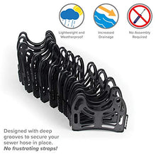 Load image into Gallery viewer, Camco 43031 10ft Sidewinder RV Sewer Hose Support, Made From Sturdy Lightweight Plastic, Won't Creep Closed, Holds Hoses In Place, No Need For Straps