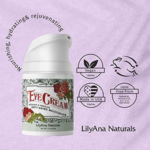 Load image into Gallery viewer, LilyAna Naturals Eye Cream - 2-Month Supply - Made in USA, Eye Cream for Dark Circles and Puffiness, Under Eye Cream, Anti Aging Eye Cream, Improve the look of Fine Lines and Wrinkles, Rosehip and Hibiscus Botanicals - 1.7oz (1-Pack)