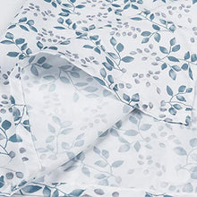Load image into Gallery viewer, Softan King Bed Sheet Set, 4 PC Green Leaves Printed Brushed Microfiber Elegant Bedding Set, 1 Flat Sheet,1 Deep Pocket Fitted Sheet, and 2 Pillow Cases, Breathable & Silky Soft Feeling Sheets