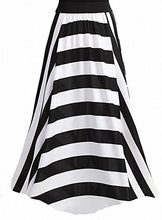 Load image into Gallery viewer, Afibi Women Chiffon Mopping Floor Length Big Hem Solid Beach High Waist Maxi Skirt (Small, Leopard White)