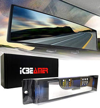 Load image into Gallery viewer, ICBEAMER 11.8" 300mm Easy Clip on Universal Fit Wide Angle Panoramic Auto Interior Rearview Mirror Flat Clear Surface