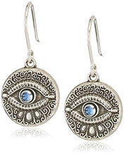 Load image into Gallery viewer, Alex and Ani Women's Evil Eye Hook Earrings, Rafaelian Silver, One Size