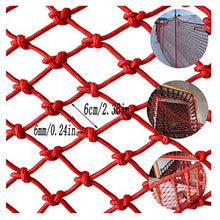 Load image into Gallery viewer, Child Safety Railing Net Protection Net, Red Decorative Net Isolation Pet Net Cat Net Bird Rope Net Indoor and Outdoor Stairs Balcony Or Terrace Can Be Customized (mesh 6cm / Rope Thickness 6mm)