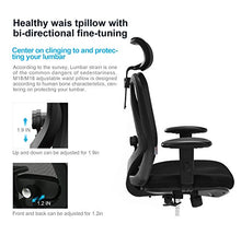 Load image into Gallery viewer, Sihoo Ergonomics Office Chair Computer Chair Desk Chair, Adjustable Headrests Chair Backrest and Armrest's Mesh Chair (Black)