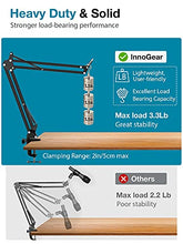 Load image into Gallery viewer, InnoGear Microphone Arm, Upgraded Mic Arm Microphone Stand Boom Suspension Stand with 3/8" to 5/8" Screw Adapter Clip for Blue Yeti Snowball, HyperX QuadCast SoloCast, Yeti x and other Mic, Medium