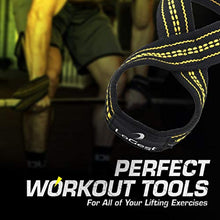 Load image into Gallery viewer, Deadlift Straps Figure 8 Lifting Strap for Power Lifters Weightlifters Workout Lifting Straps - 3 Sizes Small Medium Large - Weight Lifting Straps Non Slip Padded Dead Lift Straps Figure 8 Straps