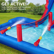 Load image into Gallery viewer, Sunny & Fun Ultra All-Play Inflatable Water Slide Park – Heavy-Duty for Outdoor Fun - Climbing Wall, Slides, Bounce House, Volley Net, Deep Pool – Inflate with Included Air Pump & Carrying Case
