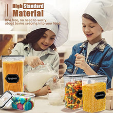 Load image into Gallery viewer, PRAKI Airtight Food Storage Container Set, 16 Pcs BPA Free Plastic Dry Food Canisters for Kitchen Pantry Organization and Storage Ideal for Cereal, Flour & Sugar - Labels, Marker(Black)