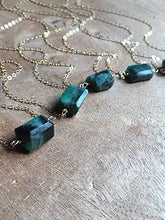 Load image into Gallery viewer, Green Emerald Necklace 16 Inch 14K Gold Filled May Birthstone Jewelry Gift