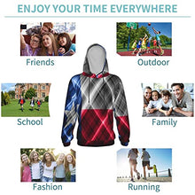 Load image into Gallery viewer, Texas state Flag Print Hoodies Kids 3D Print Sweatshirts Long Sleeve Pullover Hoodies with Pocket for Teen Boys and Girls Black