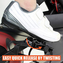 Load image into Gallery viewer, BV Bike Shimano SPD Compatible 9/16'' Pedals with Toe Clips (SPD Cleats included) - MTB/Spin/Indoor/Exercise/Peloton Bicycle Pedals