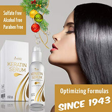 Load image into Gallery viewer, Vitamins Keratin Protein Hair Serum - Biotin Collagen Anti Frizz Treatment with Castor Oil Repairs Frizzy Dry Damaged Hair - Straight or Curly Hair Heat Protectant for Shine and Gloss 4.25 Oz